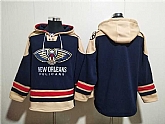 Men's New Orleans Pelicans Blank Navy Ageless Must-Have Lace-Up Pullover Hoodie,baseball caps,new era cap wholesale,wholesale hats
